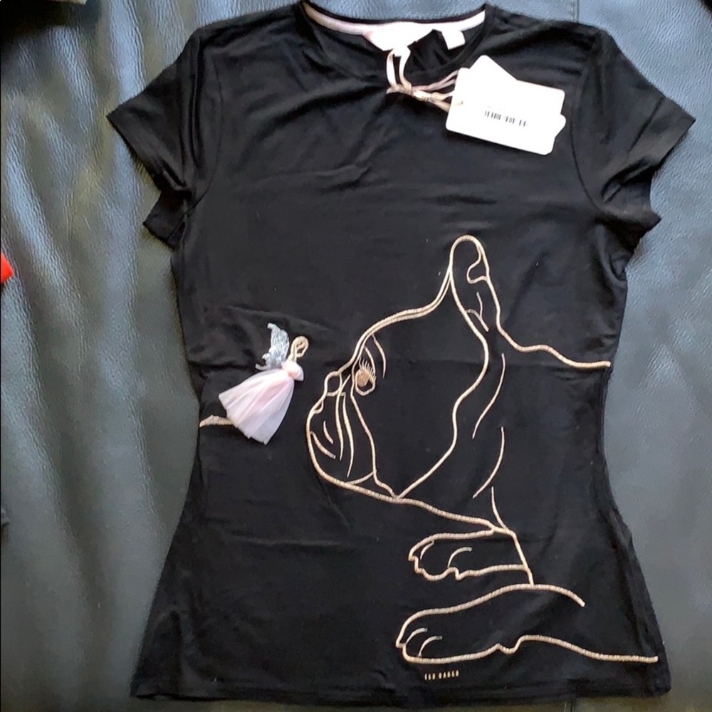 Ted Baker black fitted T-shirt Size 1 (US 4)